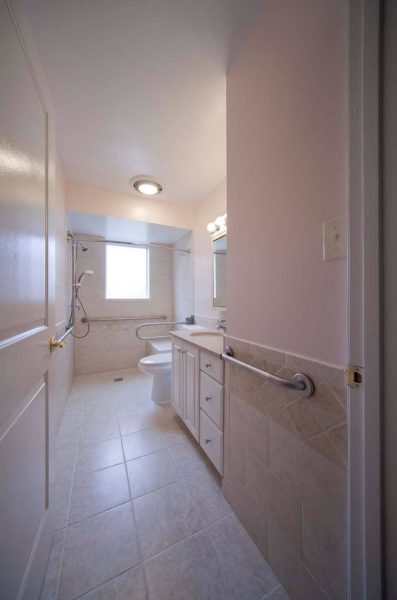 roanoke virginia aging in place custom bathroom wheelchair accessible curbless shower grab bar