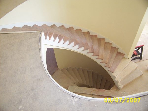 custom curved staircase new construction roanoke virginia