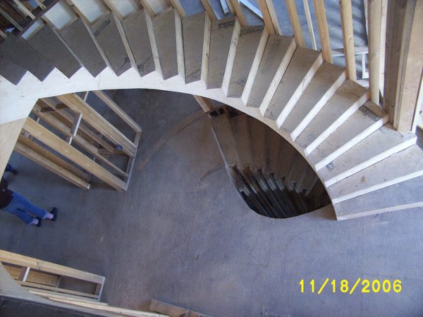 custom curved staircase new construction roanoke virginia