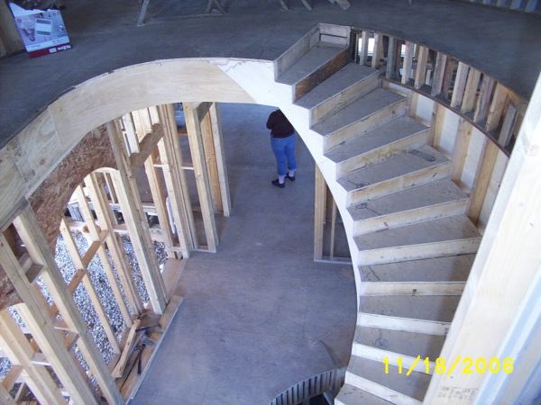 custom curved staircase new construction roanoke virginia