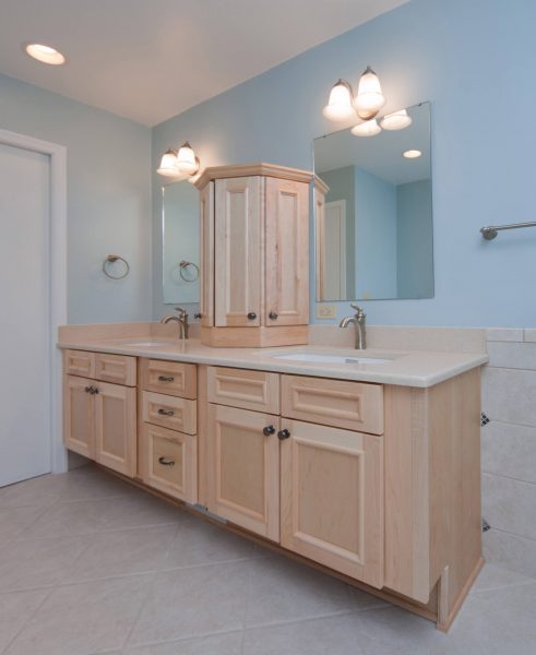 blue ridge virginia aging in place custom bathroom fold down grab bar curbless shower wheelchair accessible removable sink cabinet fronts roll under sink