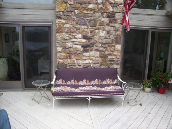 custom deck stone accent wall smith mountain lake virginia