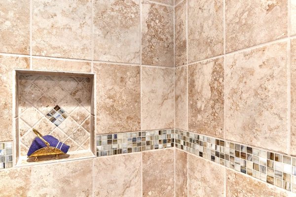 SAH veteran custom tile curbless shower grab bars wheelchair accessible bathroom roanoke virginia