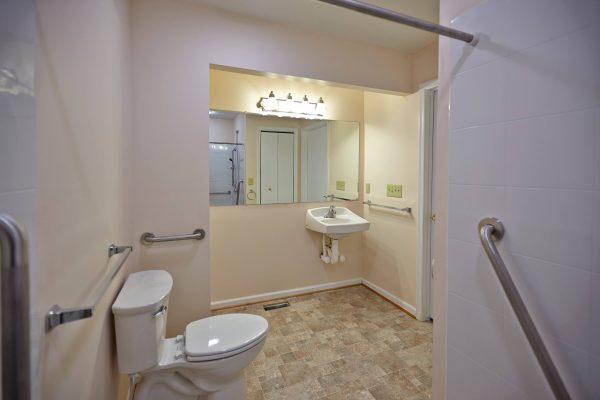 wheelchair accessible bathroom SAH veteran custom addition Lynchburg virginia