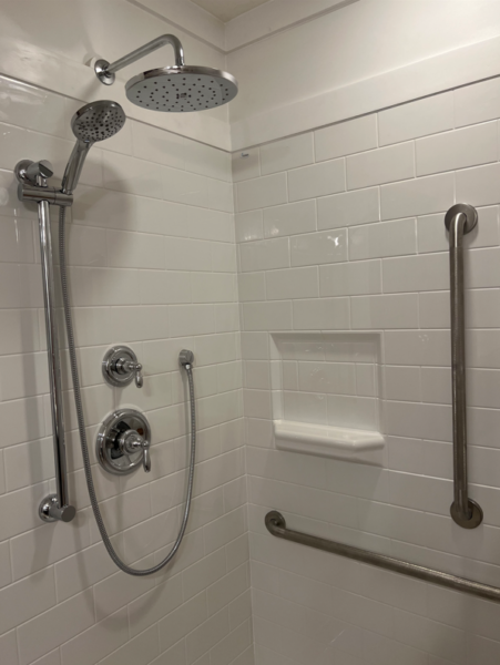 Radford, VA, Curbless Shower, Grab Bars, Fold down shower seat