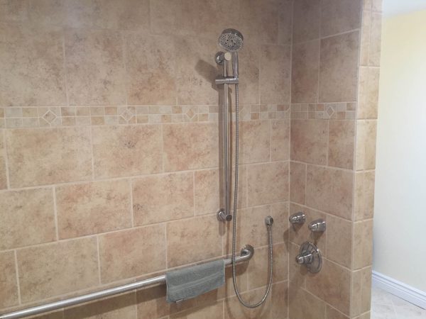 custom tile shower grab bars aging in place floyd virginia