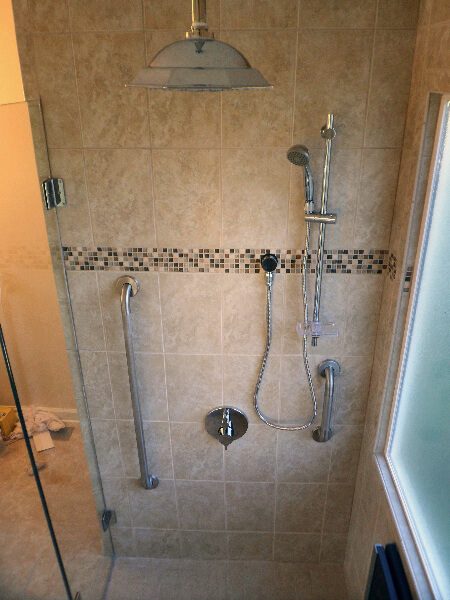 custom tiled curbless shower vinton virginia