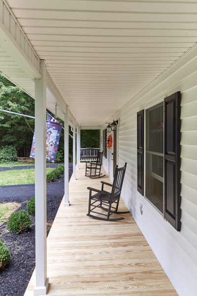front porch with asphalt ramps veteran SAH grant Floyd virginia